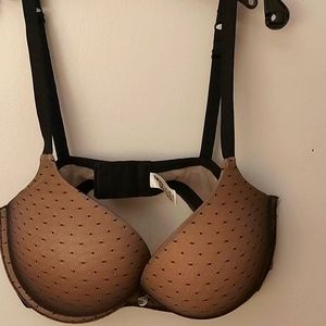 DKNY Mesh and Lace Pushup Bra/ Sz 36C/ NWOT/Adjustable Straps